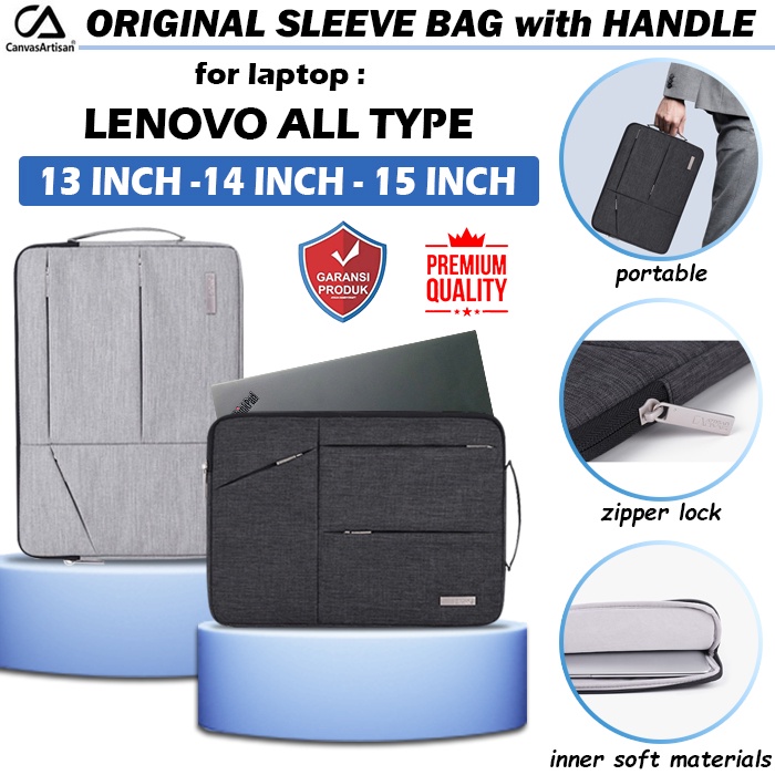 ORIGINAL CANVAS ARTISAN Tas Laptop Lenovo Ideapad Thinkpad Thinkbook Yoga Legion Flex Slim Pro Gamin