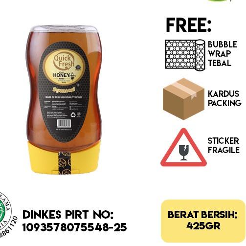 

☚ [ANTI PECAH] Quick Fresh Honey / Asli 425G (Squeeze) ➮