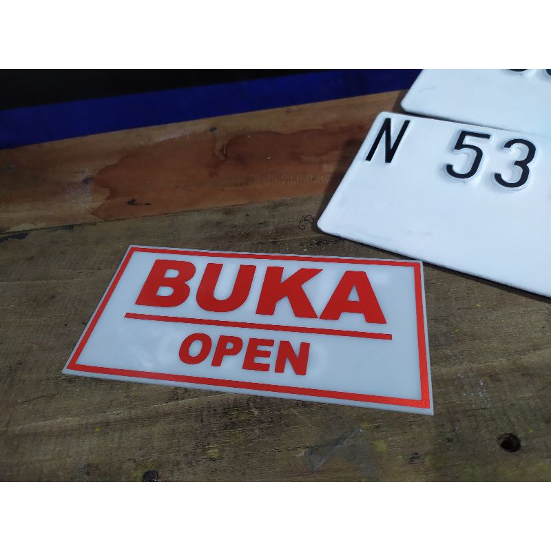 

papan akrilik open/buka bolak balik termurah