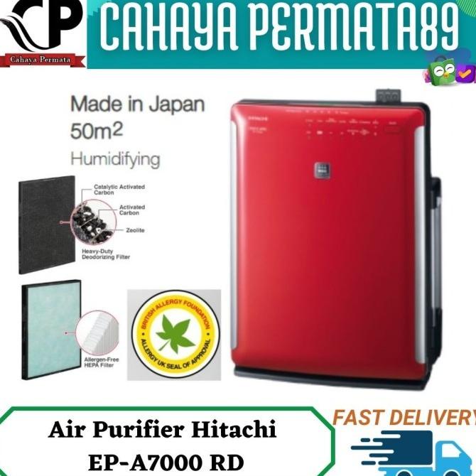 Air Purifier Hitachi Ep-A7000 (Rd) Pembersih Udara Epa7000 Area 50M Pojokmartt