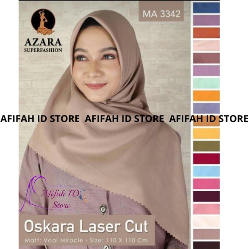 Hijab PARIS OSCARA Premium LC Azara Scarf / Kerudung Paris Premium Lc Paris Oscara Umama Azara 110x110