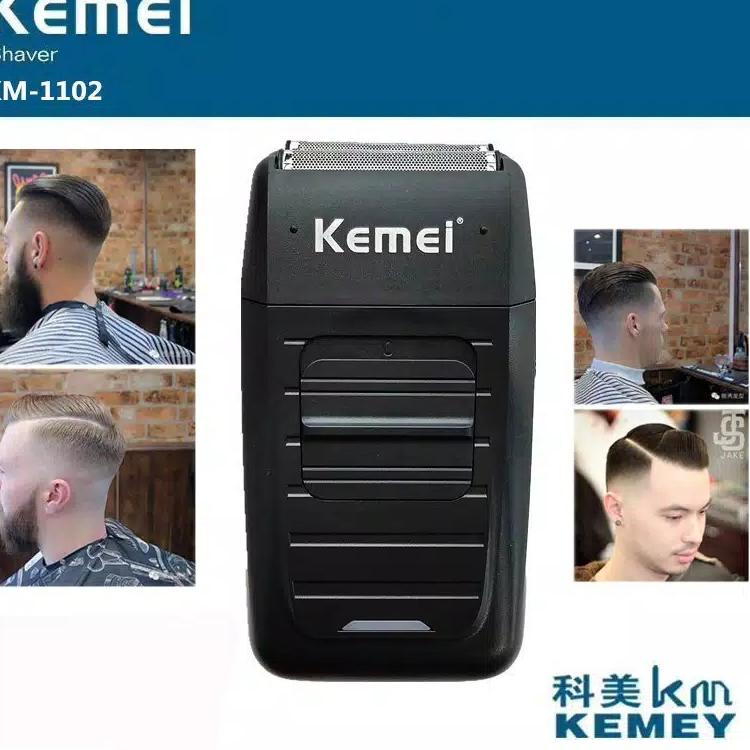 Ekstra benefit Kemei KM 1102 KM1102 Alat Cukur Kumis Jenggot Botak Recharger brewok