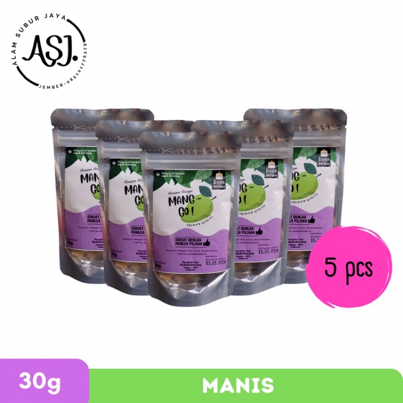 

Manisan Mangga Kering Manis 30 g (Bundle 5 pcs) Mang-Go!