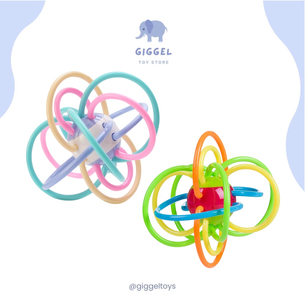 [ Giggel ] Mainan Bayi Rattle Manhattan / Gigitan Teether Toy
