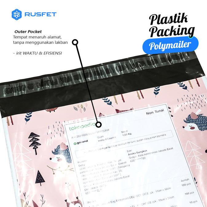 

AMPLOP PLASTIK POLYMAILER FOXY FRIENDS ( Uk : 30cm x 40cm) rah07