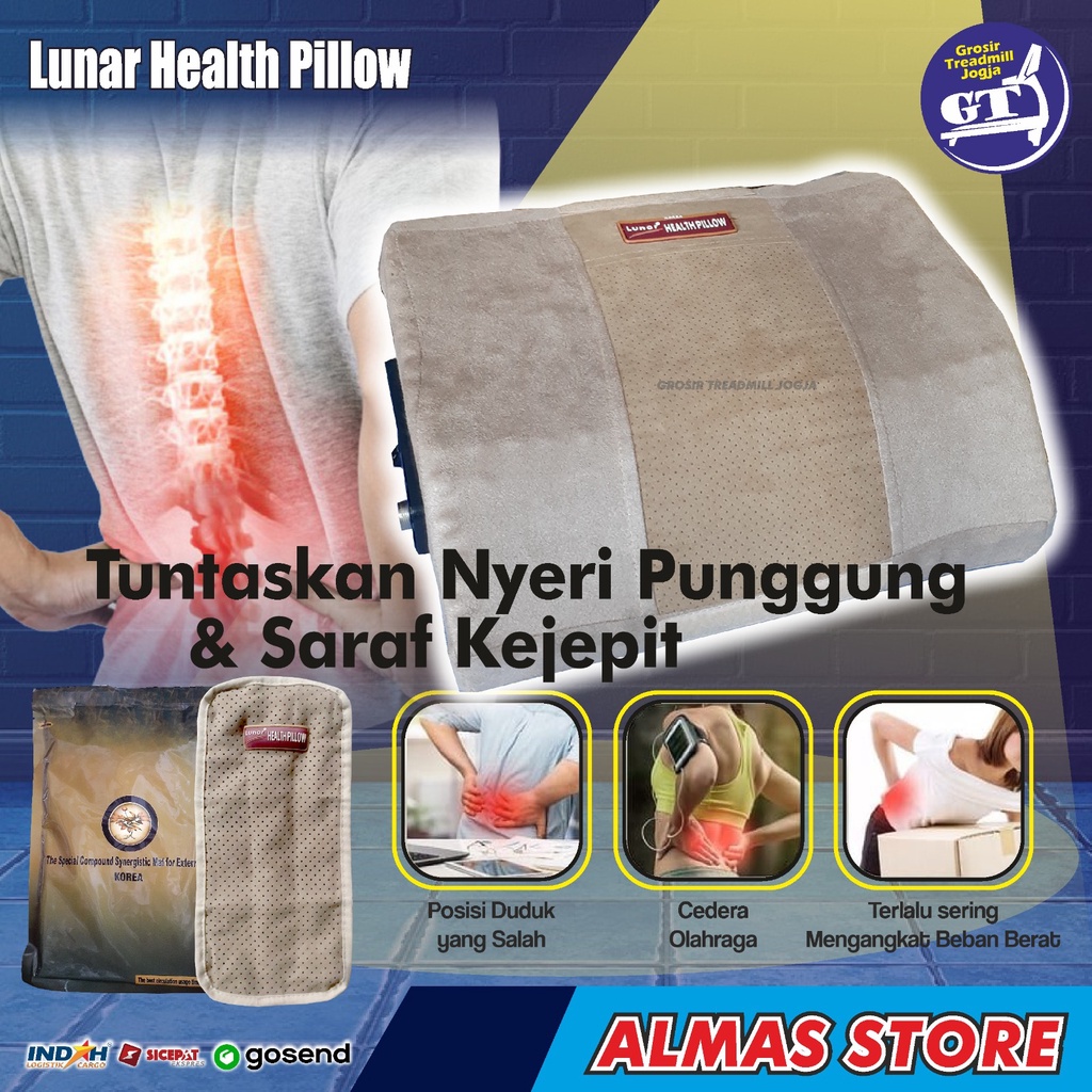 Lumbar Pillow Bantal Elektrik Infrared Terapi Saraf Kejepit