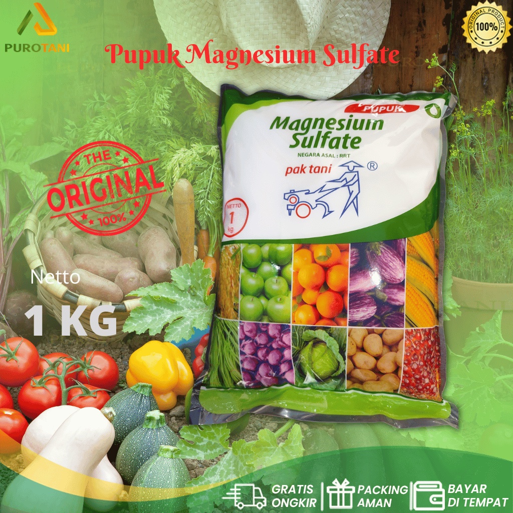 Garam Inggris Pupuk magnesium sulfate pak tani 1kg Garam Epsom salt Nutrisi Sulfur mgso4 tanaman kristal