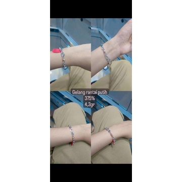gelang rantai putih