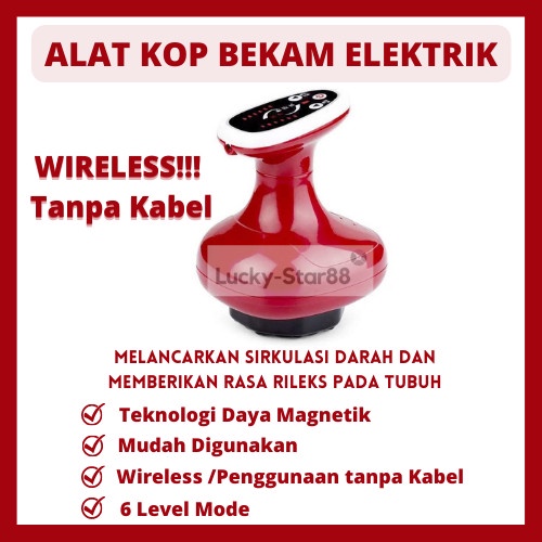 ALAT KOP BEKAM KEROKAN ELEKTRIK FISIOTERAPI SCRAPING KOP ANGIN KEROK