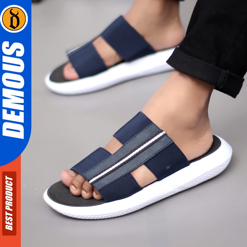 DEMOUS Hendzo - Sendal Slide Pria Sandal Slop Casual