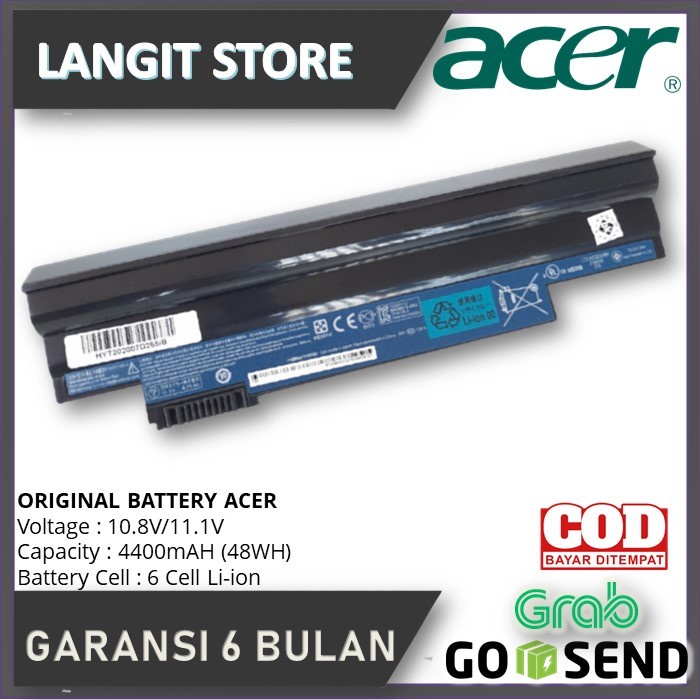 Laptop Battery Baterai Acer Aspire One D255 D257 D260 522 722 Al10a31 Al10b31 Al10bw Al10g31