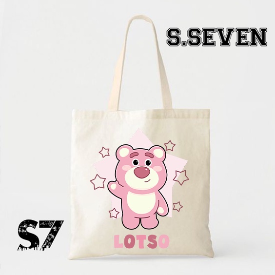 TOTE BAG KANVAS MURAH / TOTE BAG WANITA / TOTE BAG MOTIF LOTSO TOY STORY