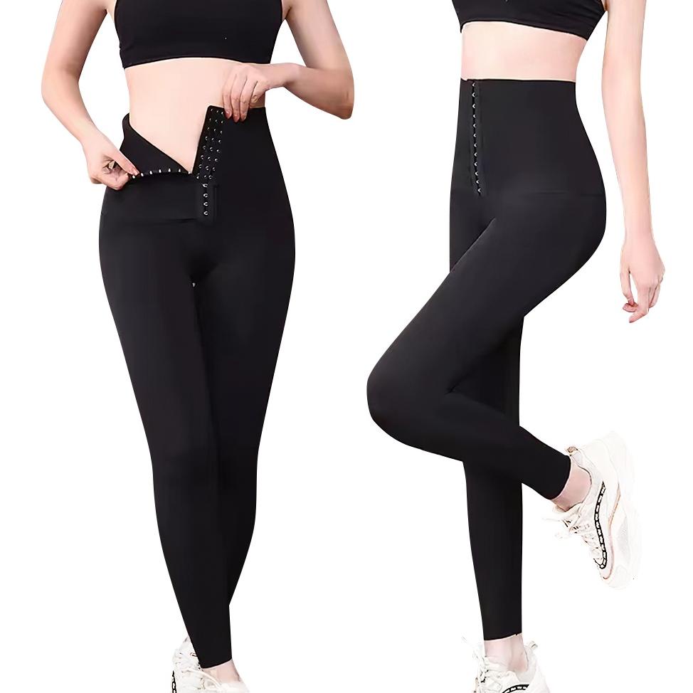 Scelta - Korset Legging Panjang Olahraga Pelangsing Pengencang Pengecil Lemak Perut Kancing Kait Hig