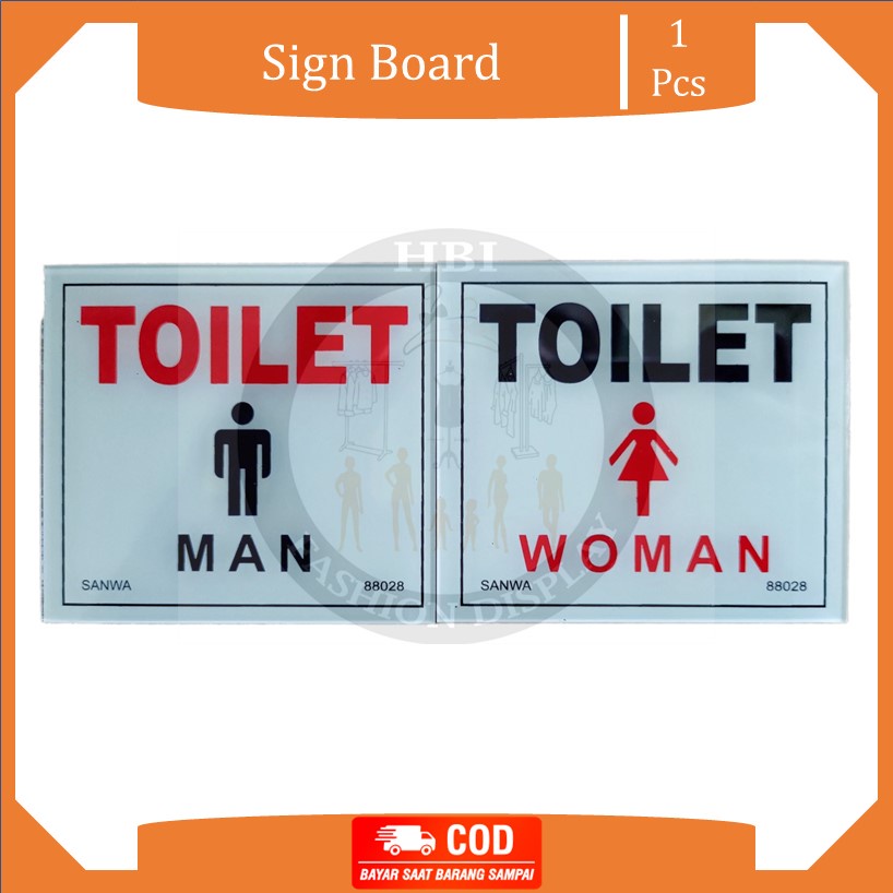 

Sign Board Papan Nama Toilet Man and Woman