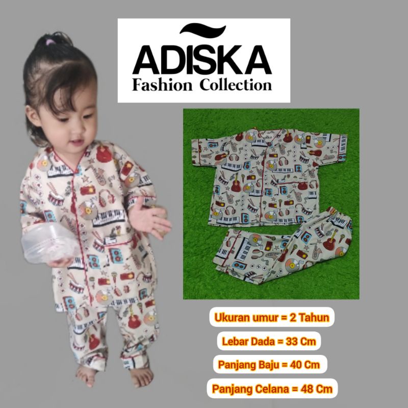 Baju Tidur Piyama Anak umur 2 & 3 Tahun