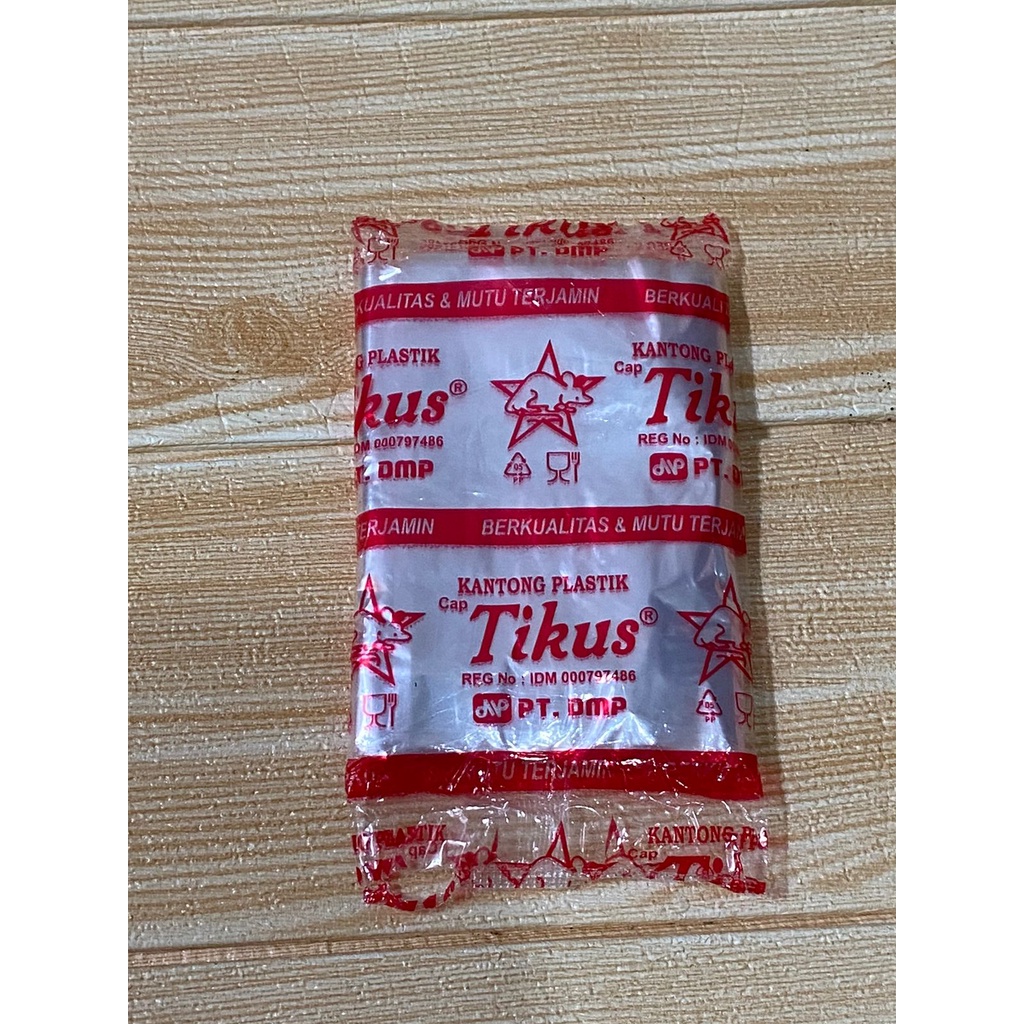 Plastik PP Bening TIKUS uk.12x25 (0.5 kg) tipis 0.2/plastik makanan/plastik minuman/plastik souvenir/pp bening