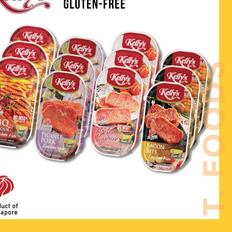 

◄ Kelly's Luncheon Ham Bacon Bits / Picante / Chicken Lyoner /BBQ 100gr / Singapore Pork Luncheon Meat ▲