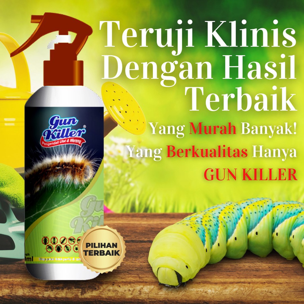 Pengendali Hama Tanaman Ulat Dan Wereng Ampuh Tinggal Semprot Pembasmi Ulat Wereng dan Sejenis Hama lainya Penggangu Tanaman Obat Cair Ulat Wereng 250ml