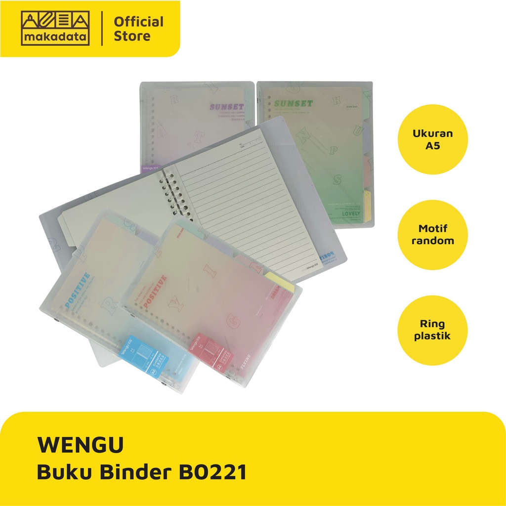 

BUKU BINDER NOTE A5 WENGU B0221 (1PCS) MURAH