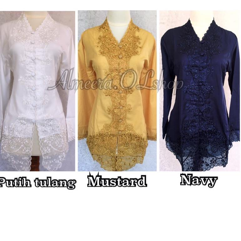 TERBAIK kebaya encim bordir warna senada kebaya kartini ukuran jumbo 4L 5L 6L 7L LD 130 cm