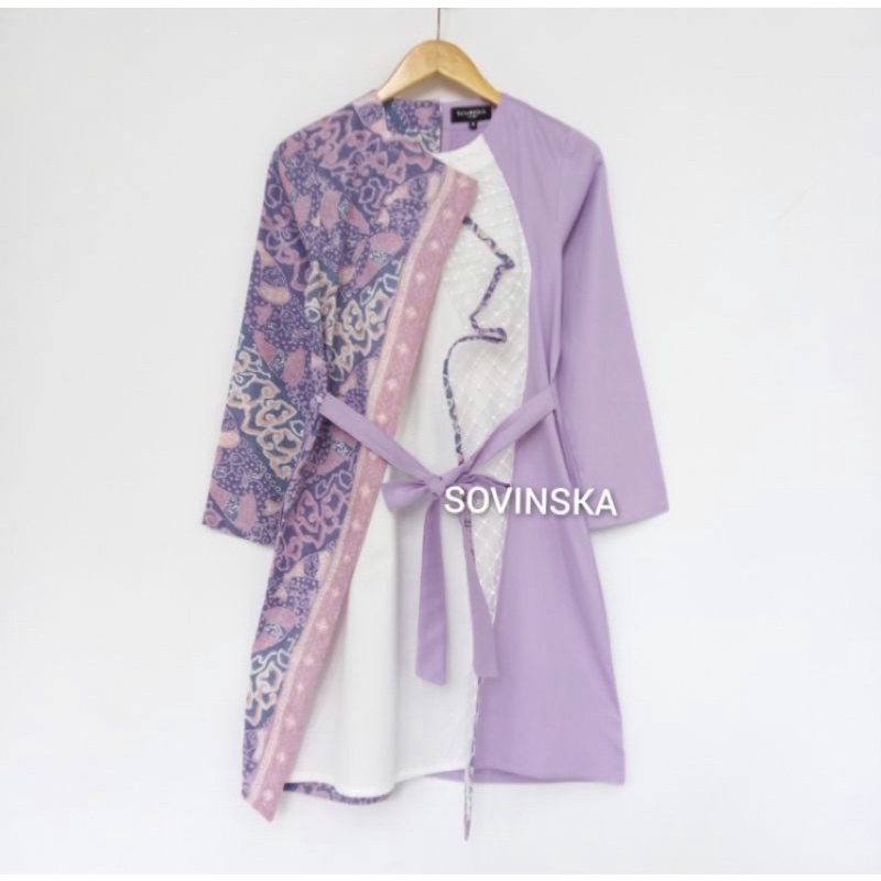 (Preloved) Sovinska - Tunik batik lilac size L
