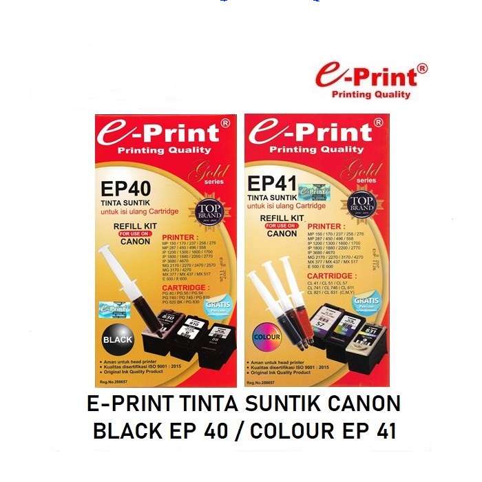 E-Print Refill Kit Gold / Tinta Suntik Canon EP40 - EP41