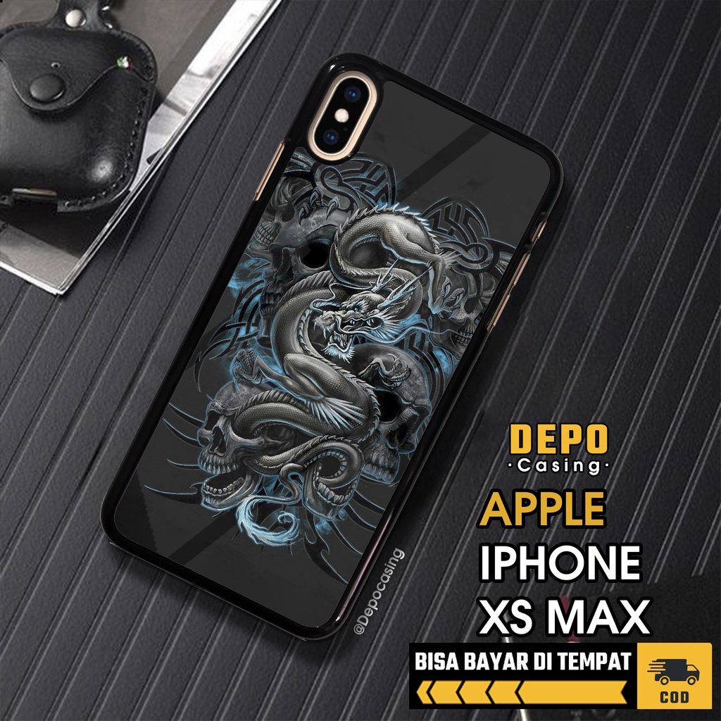 Case Iphone Xs Max Casing Iphone Xs Max Depo Casing [DRGN] Case Glossy Case Aesthetic Custom Case An