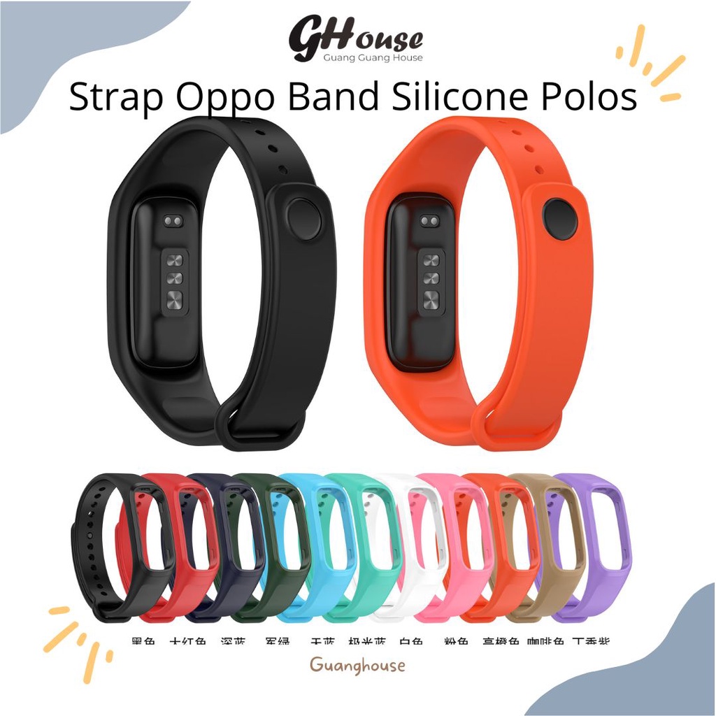 Strap Oppo Band Silikon Tali Pengganti Jam Oppo Band Bahan Silikon Warna Warni Polos