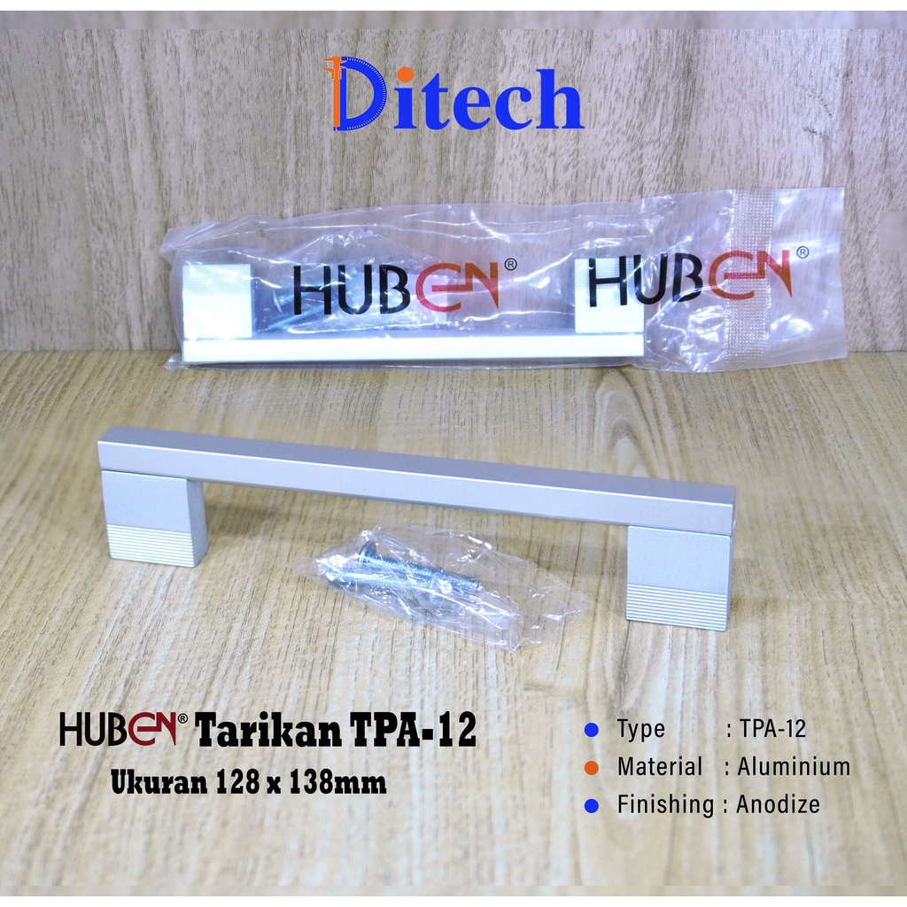 ✅Tarikan Alumunium HUBEN TPA-12 Handle Pegangan Pintu Laci Lemari Kitchen Set