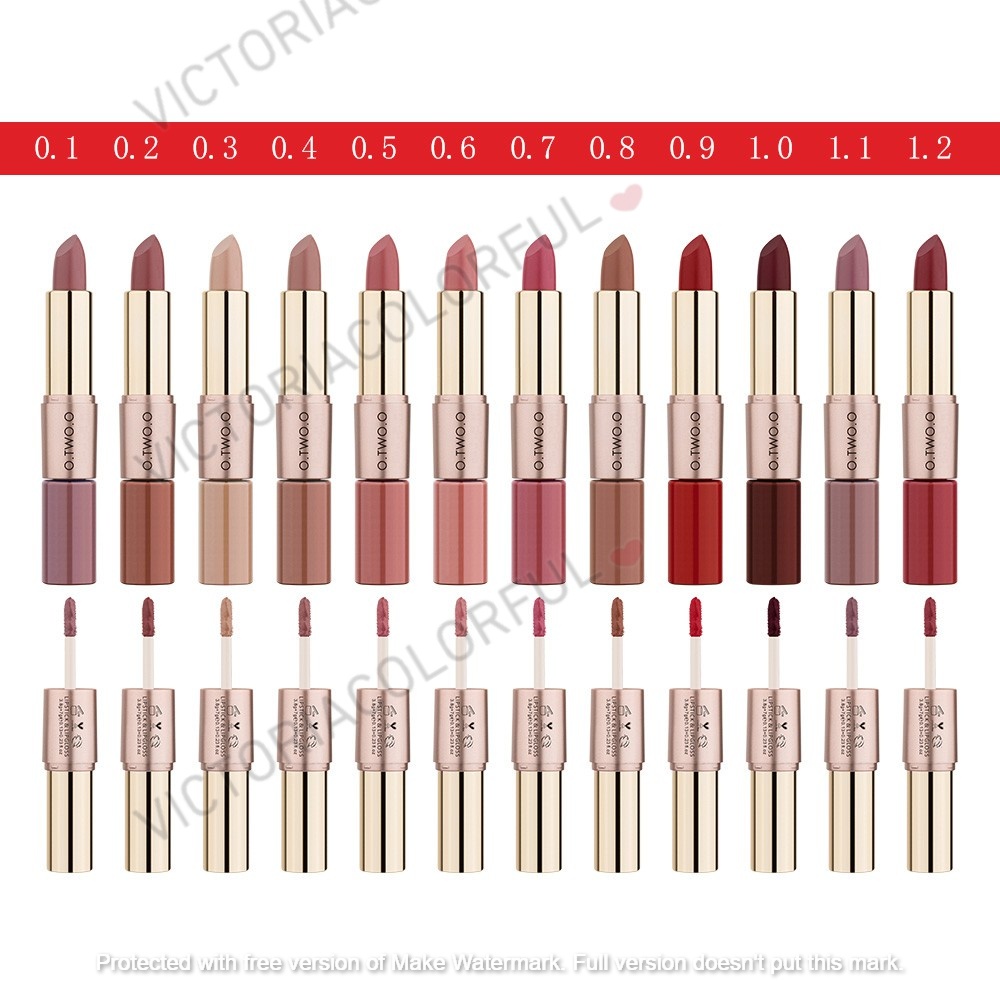 O.TWO.O LIQUID LIPSTICK &amp; 2in1 MATTE LIPSTICK LIPSTIK TAHAN LAMA