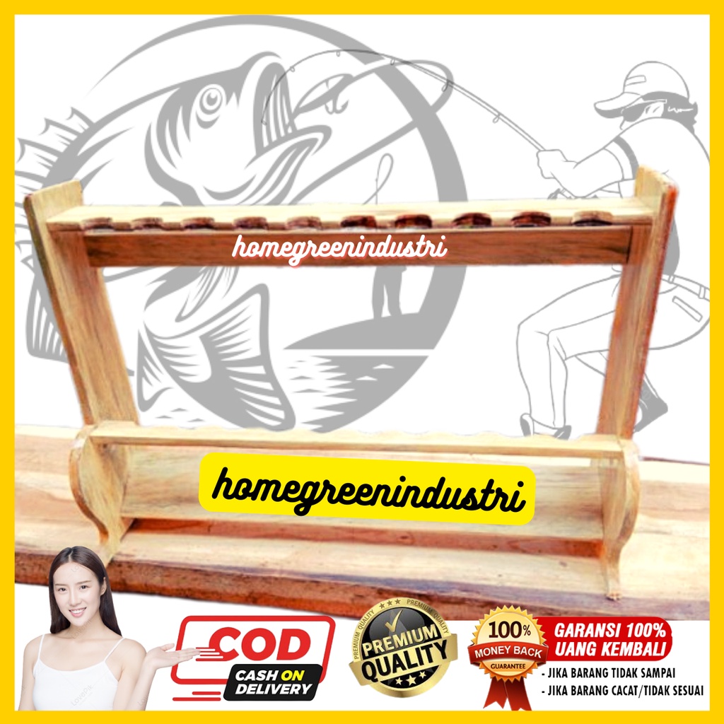 RAK JORAN PANCING 10 SLOT TEMPAT DUDUKAN STANDING Alat Pancing Joran & Gulungan Pancing homegreenind