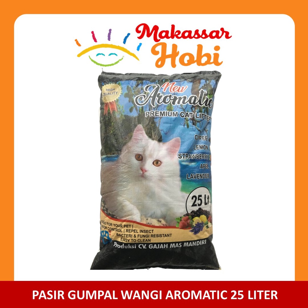 Pasir Kucing Aromatic 25 Liter Gumpal Wangi Bentonite Cat Litter Murah