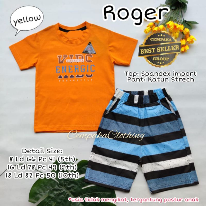 Rojer set kid by Cempaka clothing