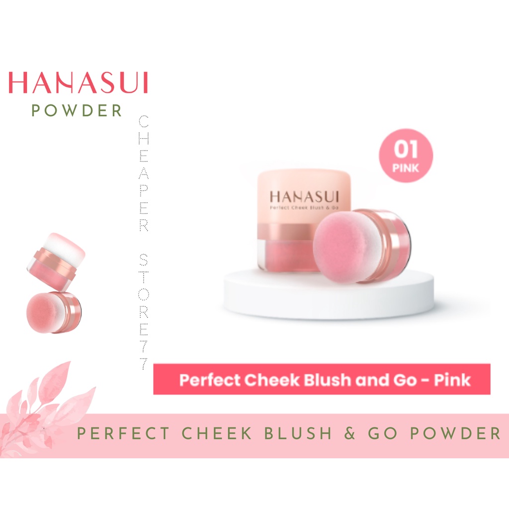 HANASUI PERFECT CHEEK BLUSH &amp; GO POWDER  2.5 gr