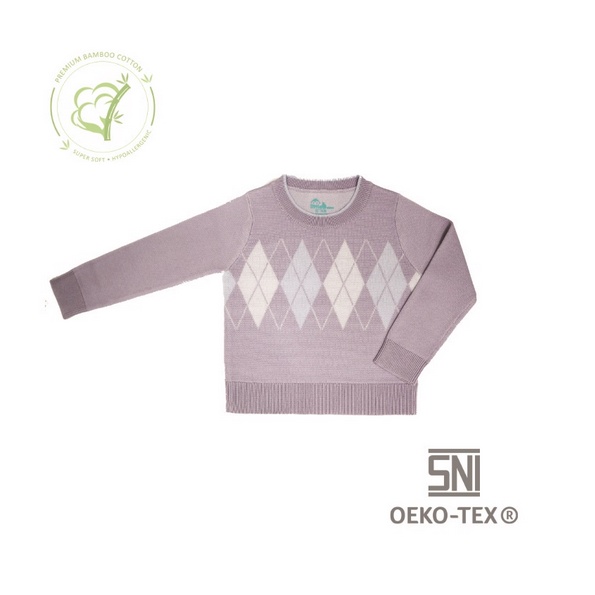 Bamboo and Bub Riley Sweater - Baby Knitted Baju Atasan Anak Bayi Balita Lucu Dingin Sweater