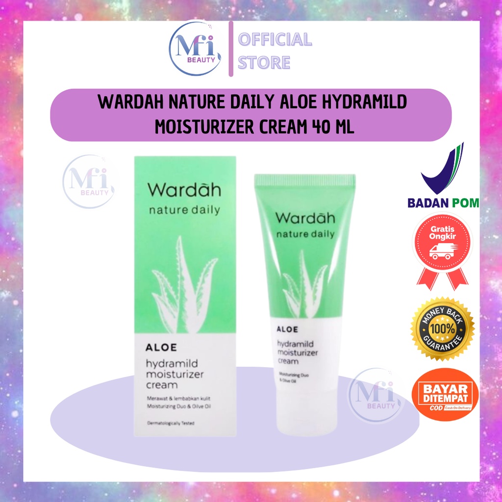 MFI - WARDAH NATURE DAILY ALOE HYDRAMILD MOISTURIZER CREAM 40 ML