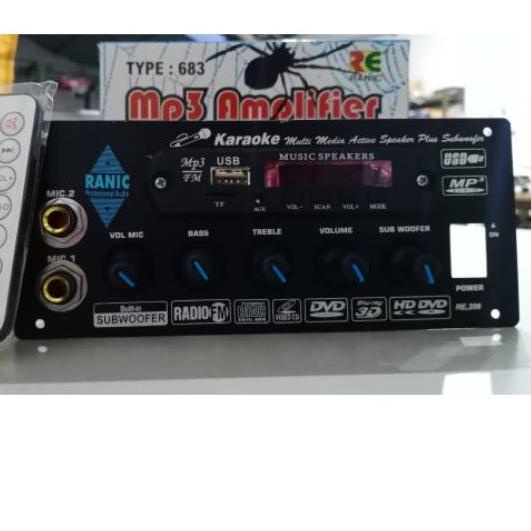 ☛ kit power amplifier speaker aktif plus MP3 USB 750W PMPO spider ✤