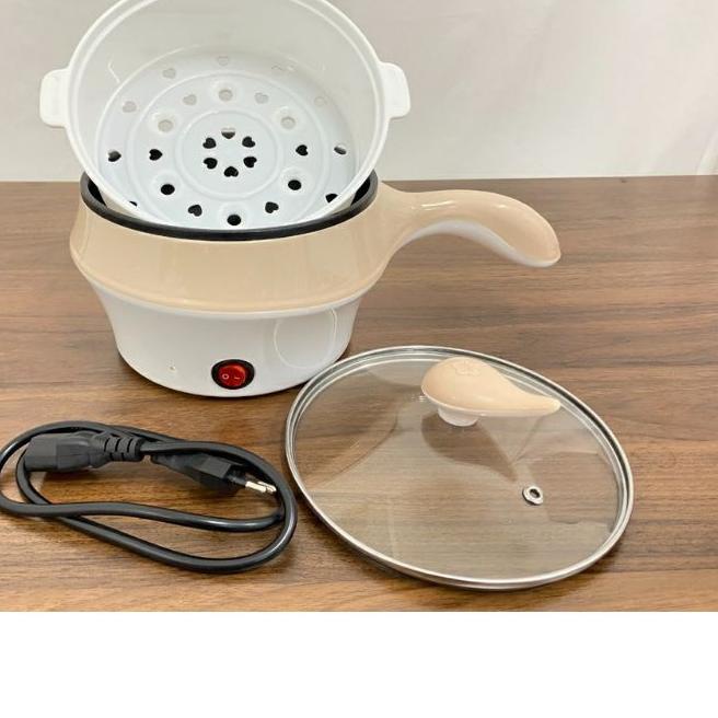 ❃ (TEFLON) PANCI LISTRIK SERBAGUNA + STEAMER KUKUS ✷