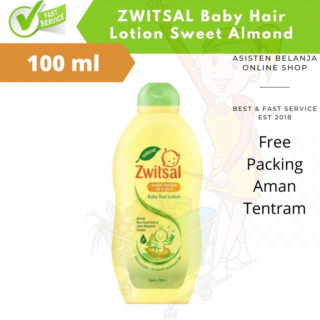 ZWITSAL Natural Hair Lotion Minyak Rambut Anak Bayi Sweet Almond Oil / Aloe Vera100ml 100 ml