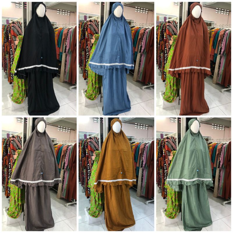 MUKENA RAYON BALI POLOS MUKENA RENDA DEWASA MURAH
