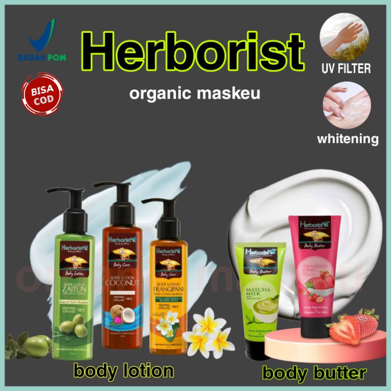 (BPOM) HERBORIST BODY LOTION ZAITUN, COCONUT, FRANGIPANI 145ml