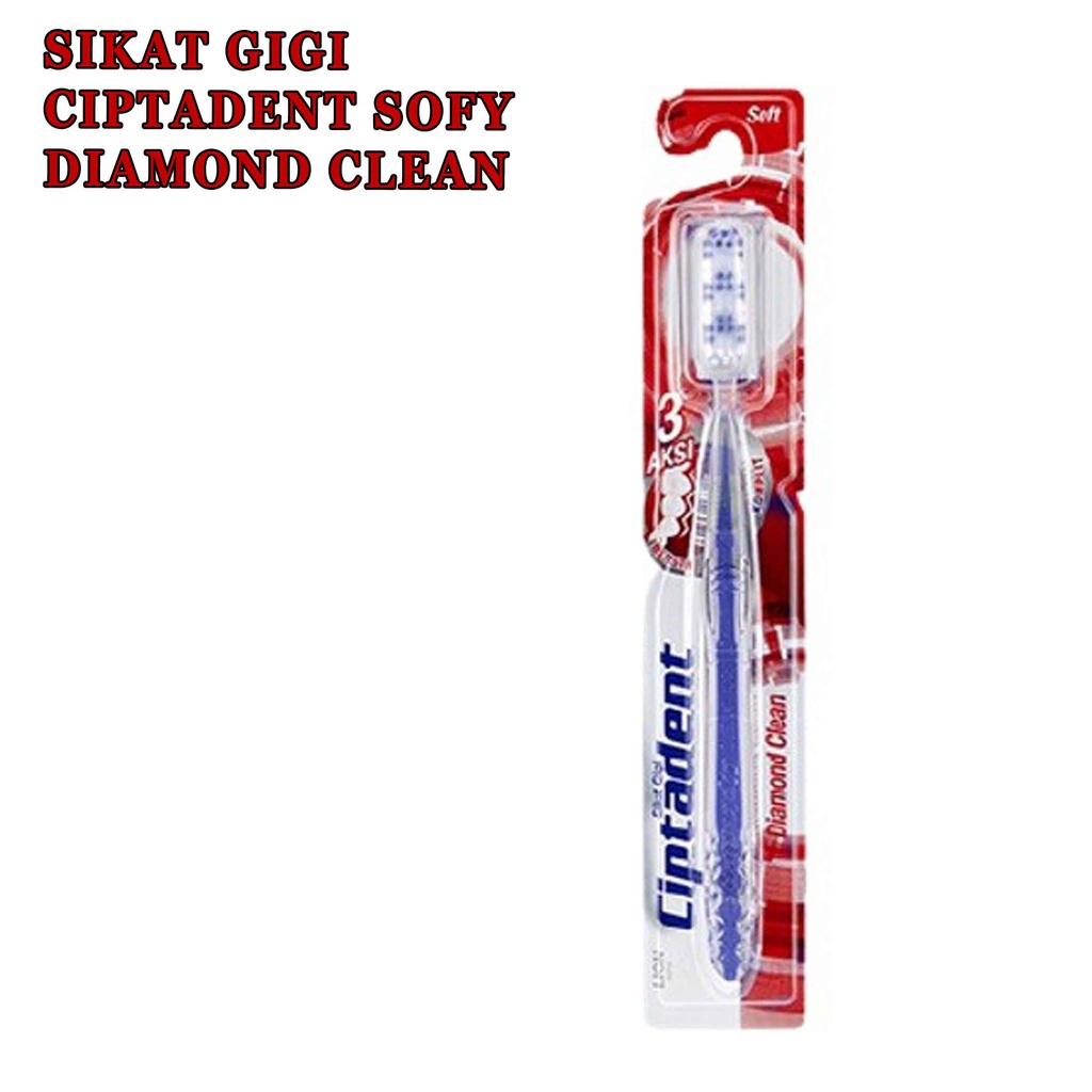 Ciptadent* Sikat gigi* Diamond Clean* 3 aksi* Soft