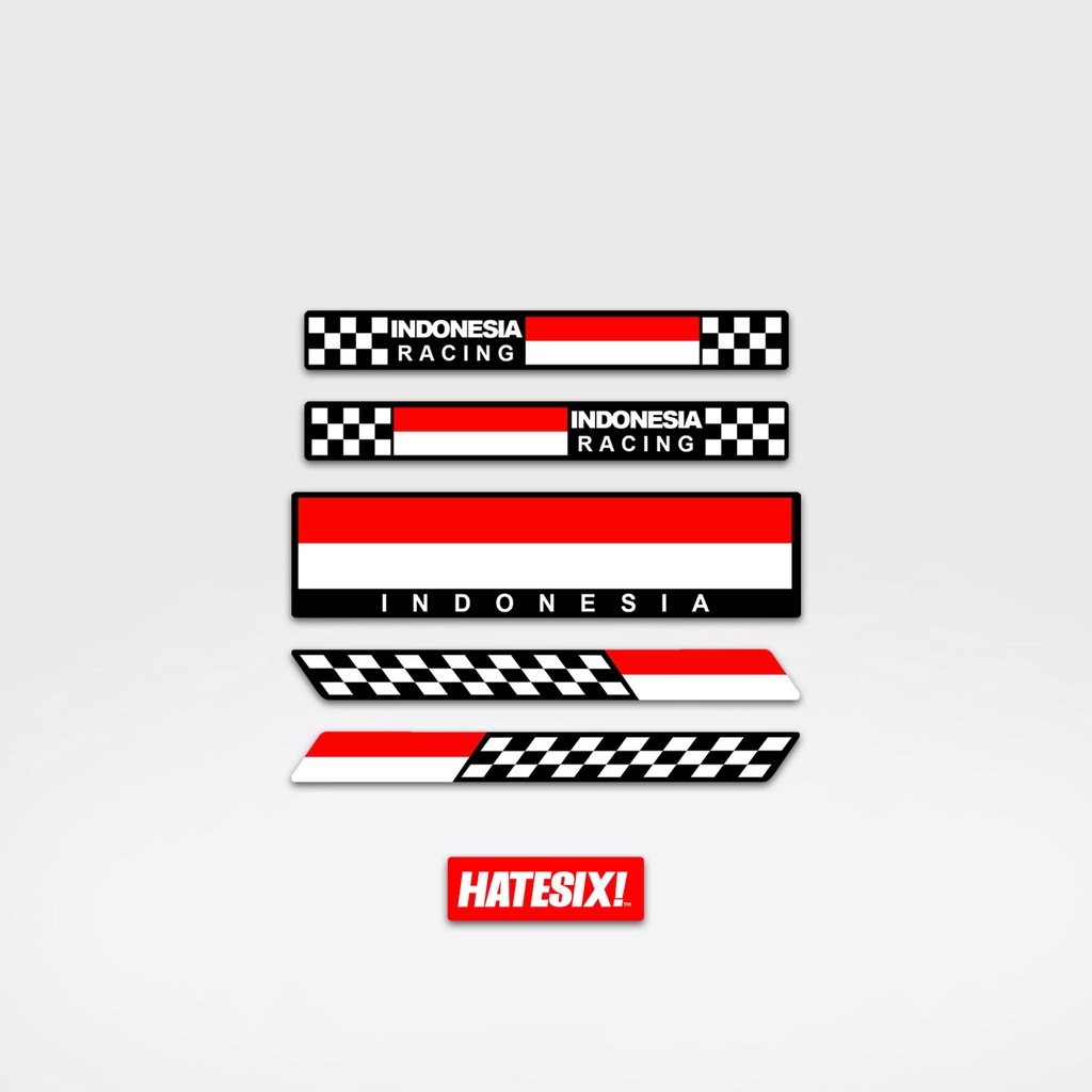 Sticker Decal Bendera Balap Flag Racing Hatesix