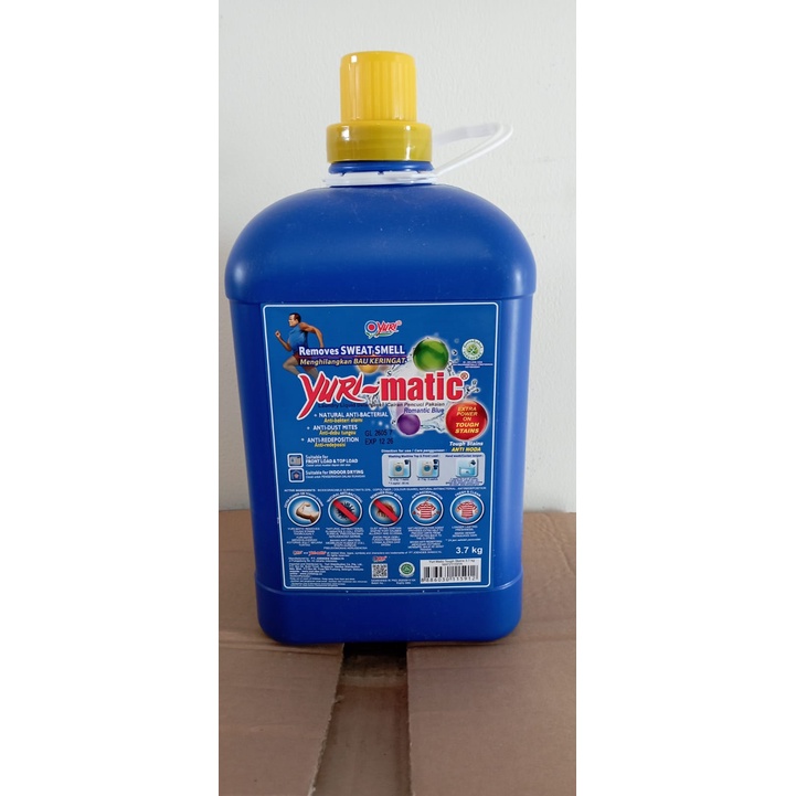 YURI MATIC TOUGH STAIN 3.7L - DETERGENT JERIGEN - ROMANTIC BLUE