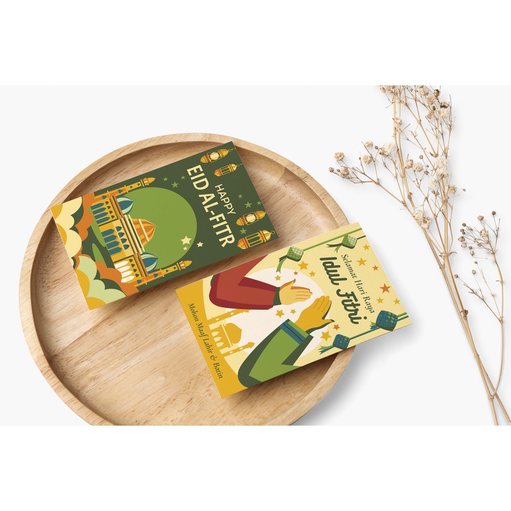 Kartu Ucapan/Stiker Hadiah Parcel Hari Raya Idul Fitri/Ramadhan