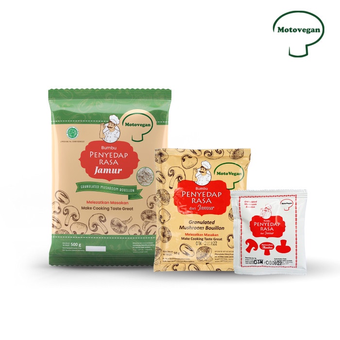 

Paket Hemat Kaldu Jamur Non MSG Motovegan 5gr, 50gr dan 500gr