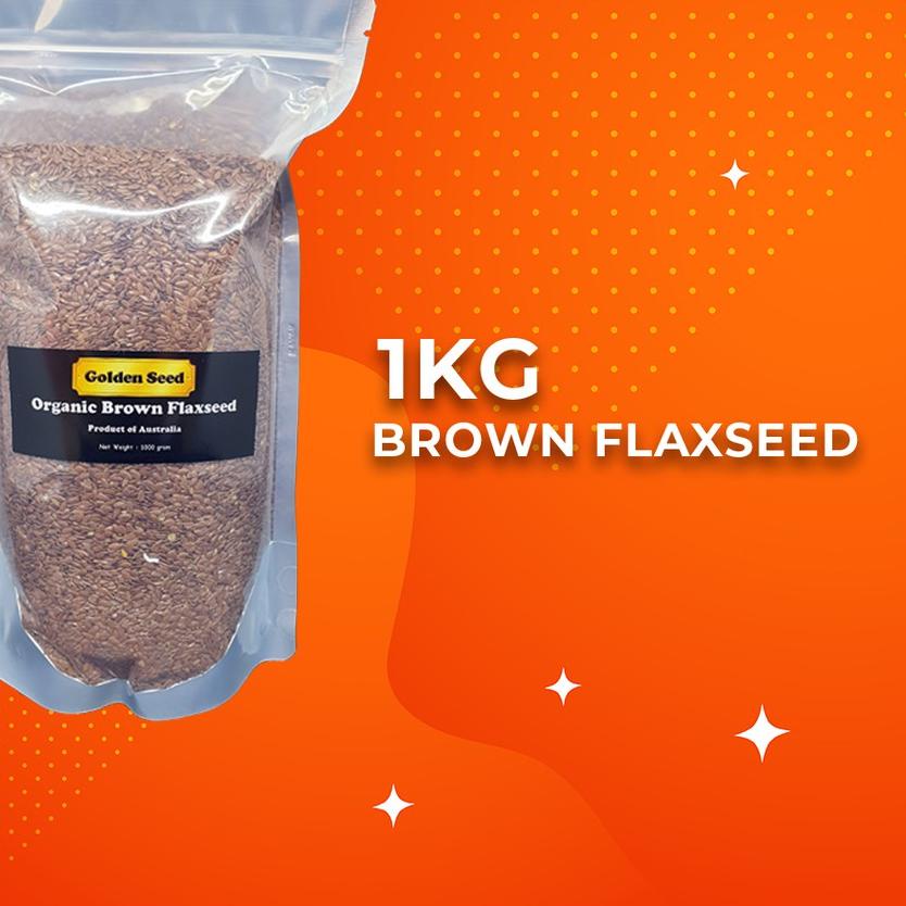 

➻ ORGANIC BROWN FLAXSEED 1 KG PREMIUM - FLAX SEEDS FLAXSEEDS FLAX SEED BIJI RAMI 1KG - 1000 GRAM ☪