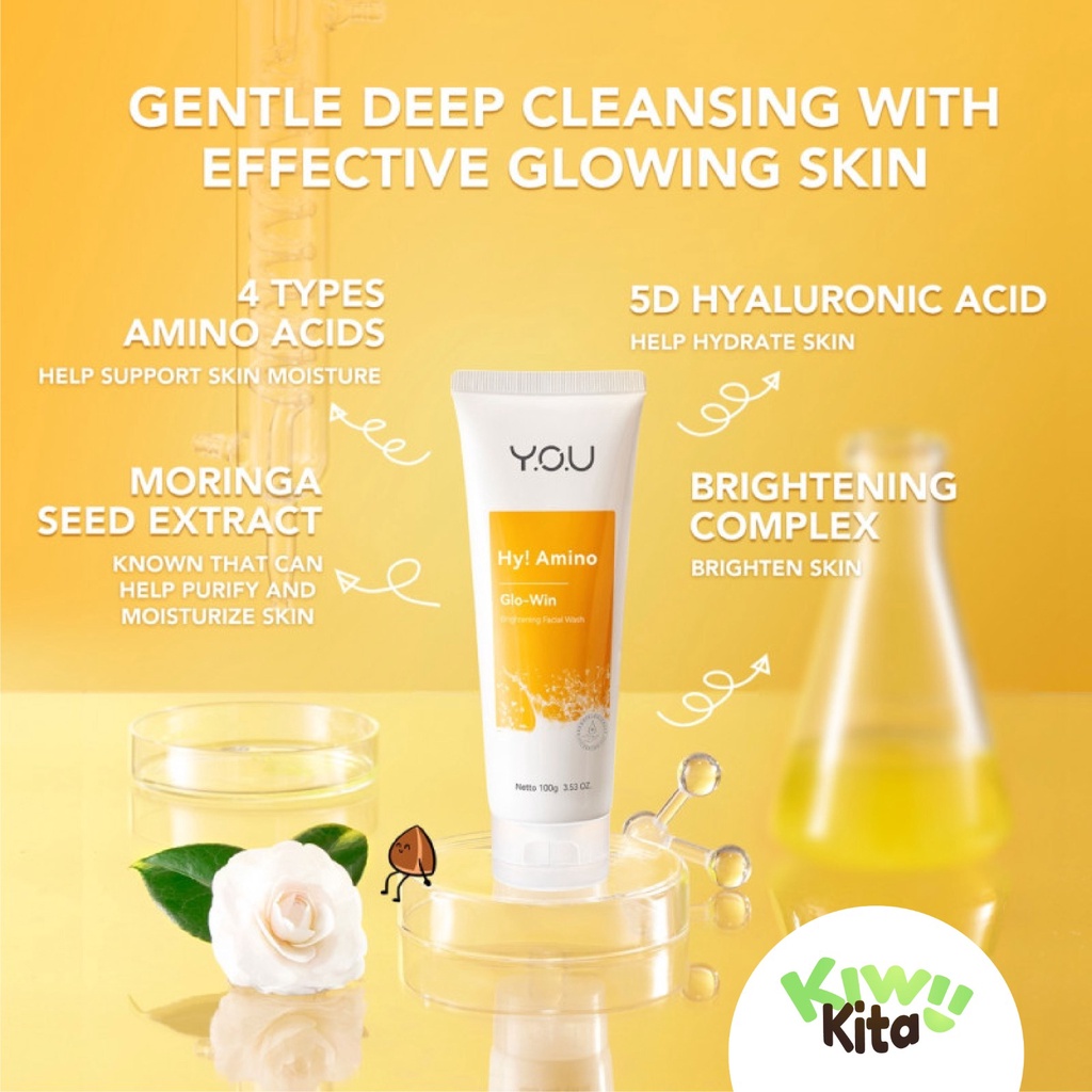 Hy! Amino Brightening Facial Wash - Sabun Cuci Muka Pencerah Wajah