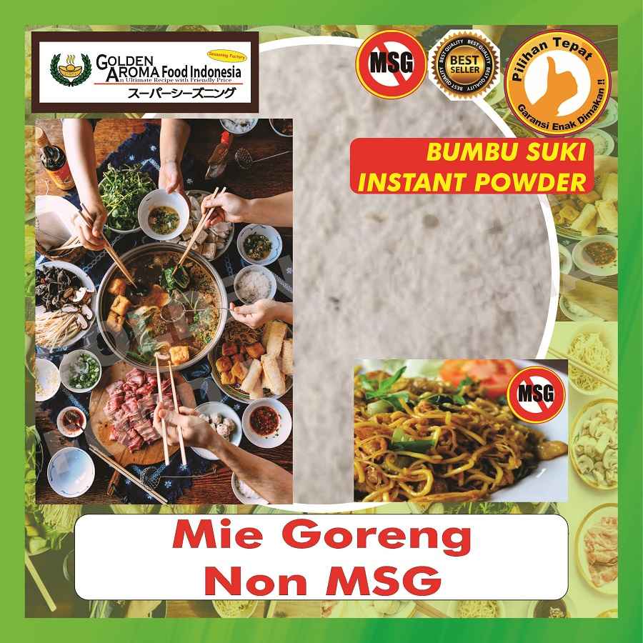 

BUMBU STEAMBOAT Mie Goreng Non MSG 1Kg Suki Instan Shabu Hotpot Fried Noodle Tanpa MSG Kiloan 1 Kg Halal Sabu Kuah Soup Original Stemboat Steambot Steamboot Sukiyaki Grill Bakar Instant Gafi Seasoning Powder Murah Enak Terbaik Premium Promo