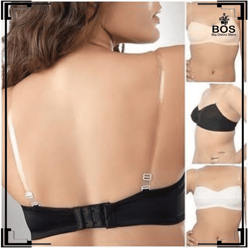 BOS-TALI BH BENING (1PASANG) / TALI BRA UNDERWEAR TRANSPARAN INVISIBLE